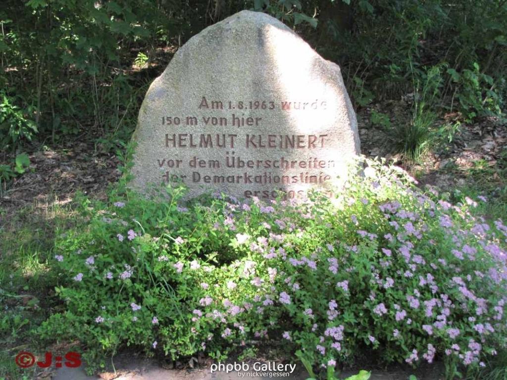Gedenkstein bei Hohegeiß-Harz an Helmut Kleinert